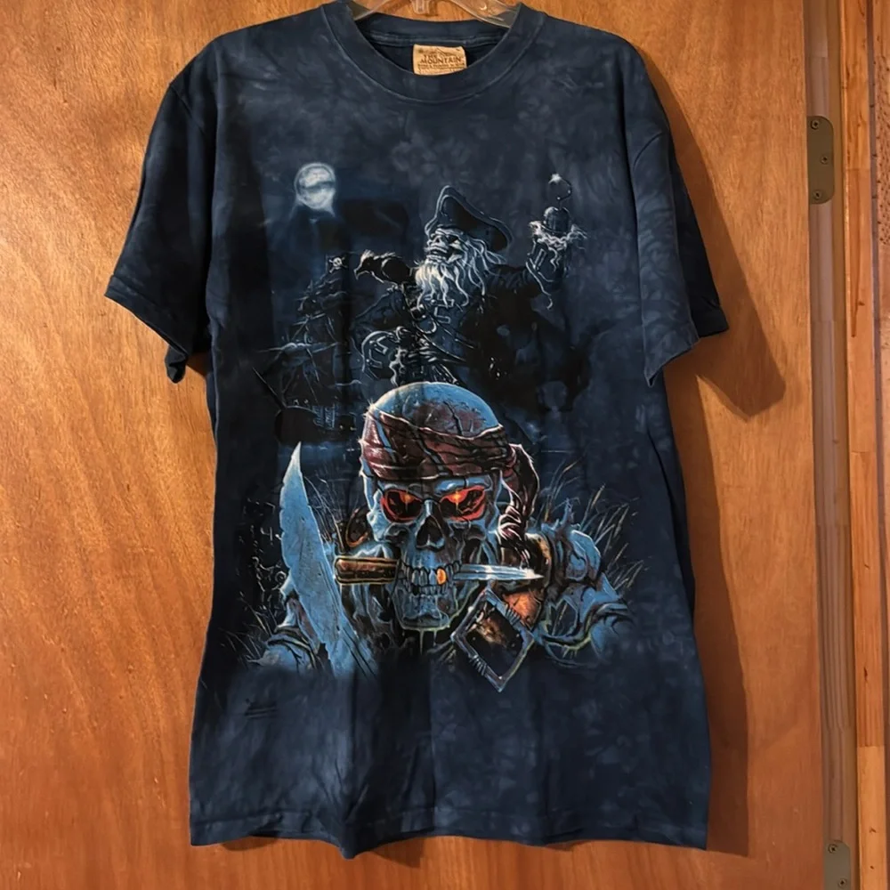 The Mountain Pirate Skull Graphic blue T-Shirt (mlb)-